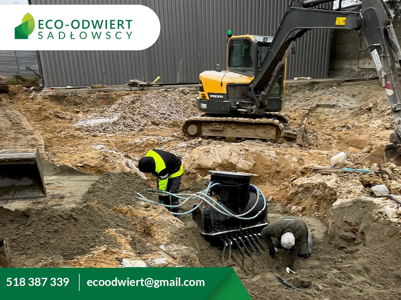 Odwiert pod pomp� ciep�a - prace terenowe ECO-ODWIERT